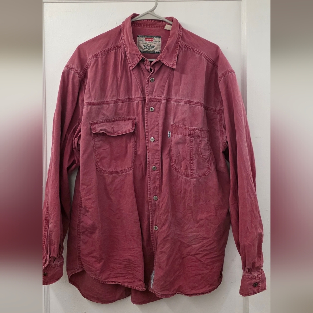 Levi’s American Originals Button Down Shirt Mens Large Red